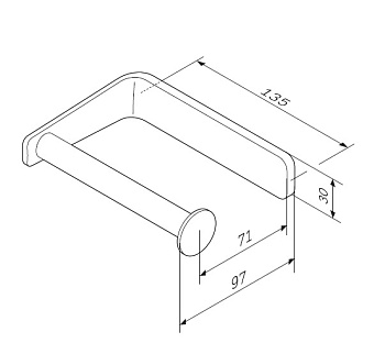 Держатель туалетной бумаги AM-PM Inspire 2.0 A50A34100 хром