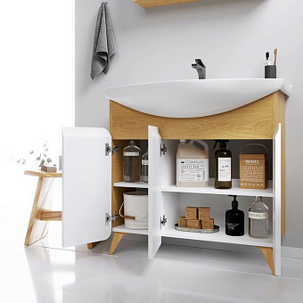 Тумба с раковиной AQWELLA Basic BAS0108DZ 36х83х81,5см