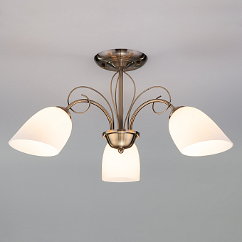 Люстра потолочная Eurosvet Stefanie 30107/3 античная бронза 60Вт 3 лампочек E27