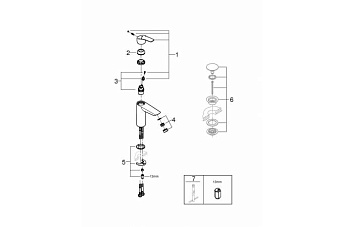 Смеситель для раковины GROHE Eurosmart 23324003 хром