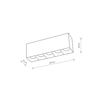Светильник точечный накладной Nowodvorski Midi Led 10058 20Вт LED