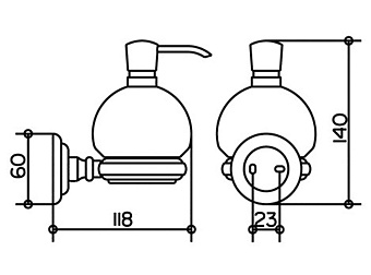 Дозатор Keuco Astor 2153019000 белый/хром