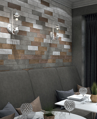 Настенная плитка KERAMA MARAZZI 2907 бежевый 28,5х8,5см 1,02кв.м. матовая