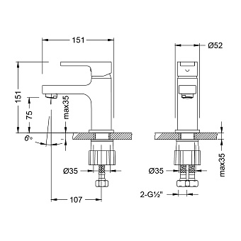 Смеситель для раковины LEMARK Aura LM0606CH хром