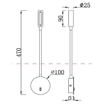 Бра Maytoni Stem C035WL-L3MG3K 3Вт LED