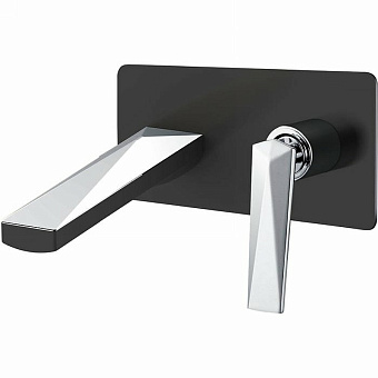 Смеситель для раковины Boheme Venturo 375-B хром/чёрный