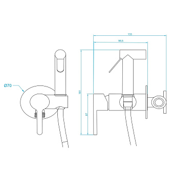 Гигиенический душ RGW Shower Panels 511408206-01 SP-206 хром