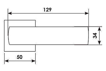 Дверная ручка нажимная MORELLI LUXURY SPACE-SQ NERO чёрный