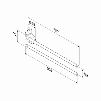 Полотенцедержатель AM-PM X-Joy A85A32622 чёрный 37,4см