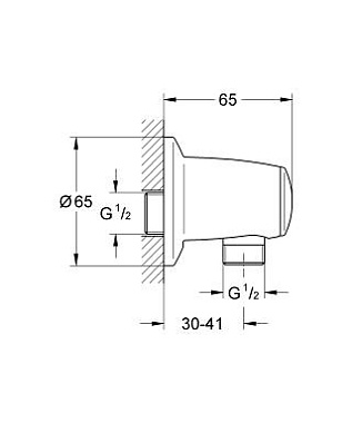 Шланговое подключение GROHE 28405000 хром