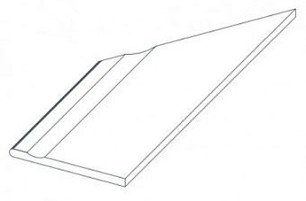 Угол Atlas Concord Россия Rinascente 620090000916 Grey Lineare Angolo Sx 30х60см