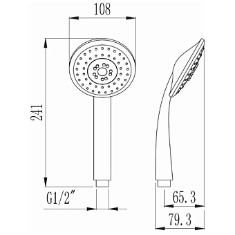 Ручной душ VODA VSPL853 хром