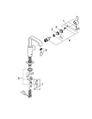 Смеситель для раковины GROHE Allure 23076000 хром