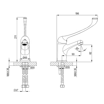 Смеситель для раковины LEMARK Project LM4636C хром