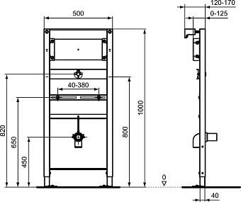 Инсталляция для писсуара IDEAL STANDARD PROSYS R016367