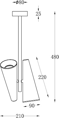 Светильник подвесной Maytoni Giro MOD095CL-02BS 50Вт GU10
