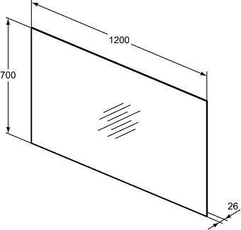 Зеркало IDEAL STANDARD Mirrors & lights T3338BH 70х120см с подсветкой