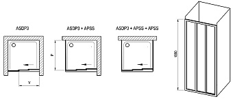 Душевая дверь RAVAK Supernova 00VJ03R2ZG 198х130см стекло матовое