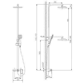 Душевая система LEMARK Tropic LM7005C хром