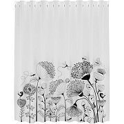 Шторка для ванной WASSERKRAFT Dill 180х200см Белый/чёрный