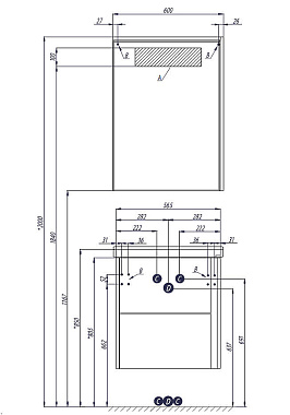 Шкаф зеркальный Акватон Стоун 1A231502SXC80 15х60х83,3см с подсветкой