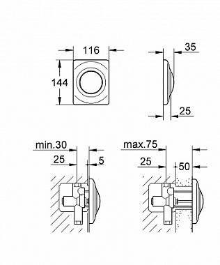 Панель смыва GROHE Surf 37018SH0 альпийский белый