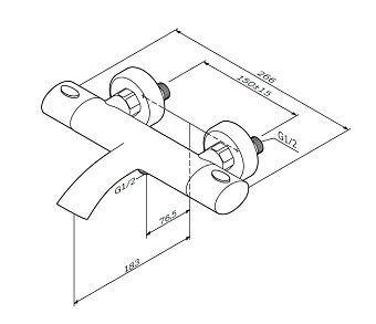 Смеситель для ванны AM-PM Sense F7550064 хром