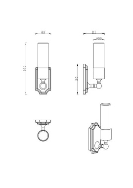 Бра Lucia Tucci VET W5850.1 chrome 60Вт E27
