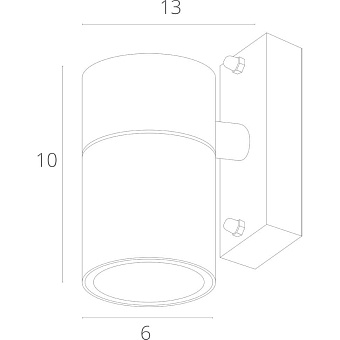 Светильник фасадный Arte Lamp MISTERO A3302AL-1GY 35Вт IP44 GU10 серый