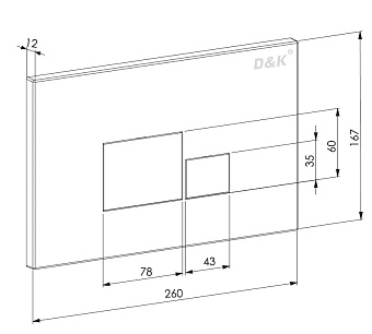 Кнопка для инсталляции D&K Quadro DB1519016 белый