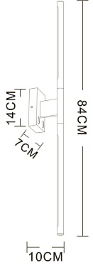 Светильник настенный Arte Lamp LINES A2029AP-1PB 10Вт LED