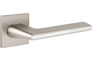 Дверная ручка нажимная Code Deco Slim H-30118-A-NISM/W белый/никель суперматовый