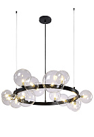 Люстра подвесная CRYSTAL LUX AGATA AGATA SP15 V2 BLACK/TRANSPARENTE 75Вт 15 лампочек G9