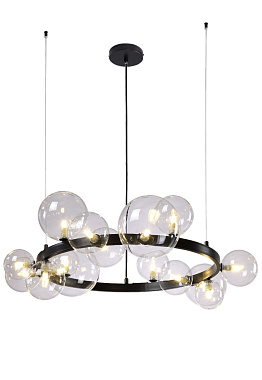 Люстра подвесная CRYSTAL LUX AGATA AGATA SP15 V2 BLACK/TRANSPARENTE 75Вт 15 лампочек G9