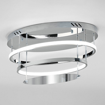 Светильник потолочный Eurosvet CHIC 90160/2 хром 142Вт LED