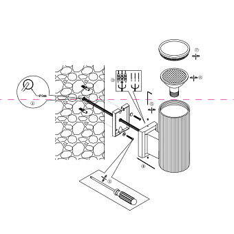 Бра Maytoni Rando O419WL-01B 60Вт E27
