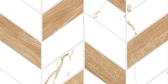 Декор Global Tile Marmaris GT GT128VG белый 25х50см 1,375кв.м.