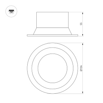 Светильник точечный встраиваемый Arlight Breeze 035612 12Вт LED