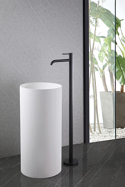 Смеситель для раковины Abber Wasser Kreis AF8140B чёрный матовый