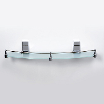 Полка в ванную округлая WASSERKRAFT Lopau K-6000 K-6044 1-ярусная 12,5х50см хром