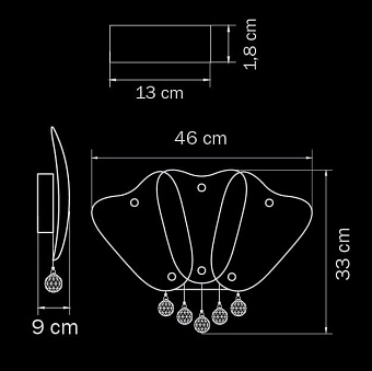 Бра Lightstar Lobo 804640 80Вт G9