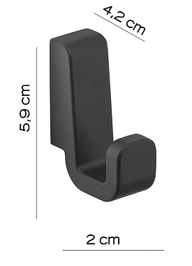 Крючок Gedy Samoa A827(14) чёрный матовый
