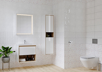 Тумба под раковину подвесная CERSANIT LOUNA SP-SZ-LOU60-BL/Wh 49х60х54,6см