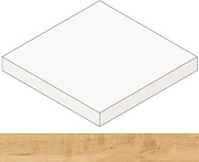Плитка для ступеней Atlas Concord Италия Heartwood AMAR Malt Scalino Angolare SX 33х33см 0,109кв.м. неполированная
