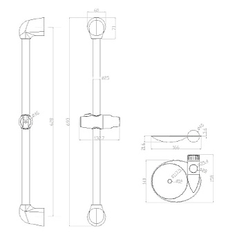 Штанга для душа LEMARK LM8065C хром