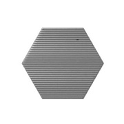 Настенная плитка WOW Subway Lab 101189 Mini Hexa Canale Ash Grey Matt. 15х17,3см 0,578кв.м. матовая