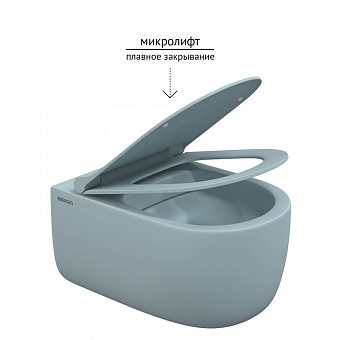 Унитаз подвесной BERGES EGO XL 083229 безободковый с микролифтом