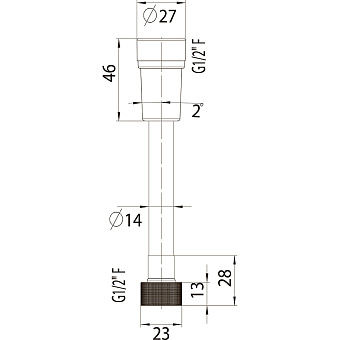 Душевой шланг BOSSINI A00258C.045.1 150см белый