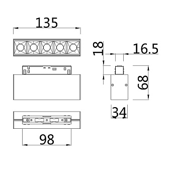 Магнитный трековый светильник Maytoni Points TR014-2-10W3K-W 11Вт LED белый