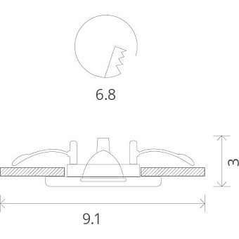 Светильник точечный встраиваемый Arte Lamp AQUA A2024PL-1AB 50Вт GU10